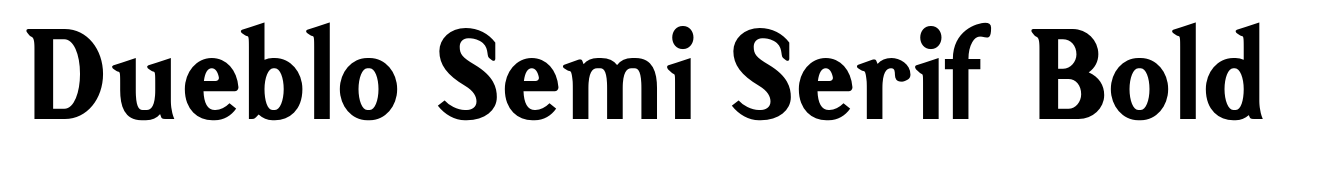Dueblo Semi Serif Bold